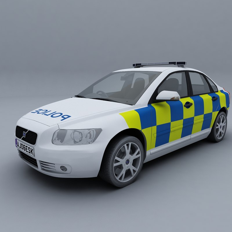 3d model uk police car